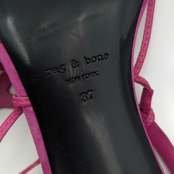 Rag & Bone Vossen Strappy High Heel Sandals Women's Pink Size US7 EU37 - Picture 7 of 12